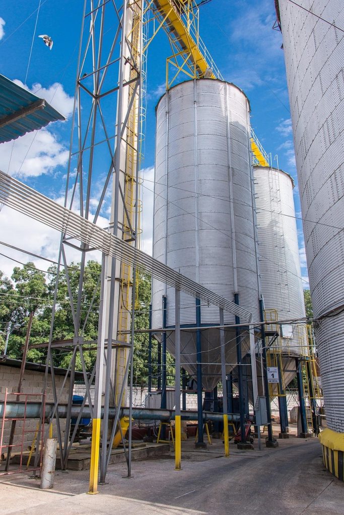 storage silos, flour storage, grain storage